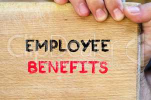Employee benefits text concept