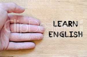 Learn english text concept