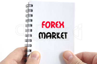 Forex market text concept