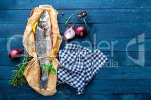 raw seabass fish