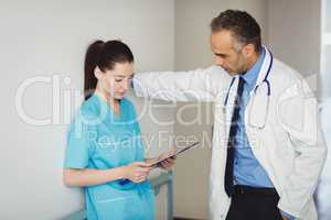 Doctor interacting with nurse