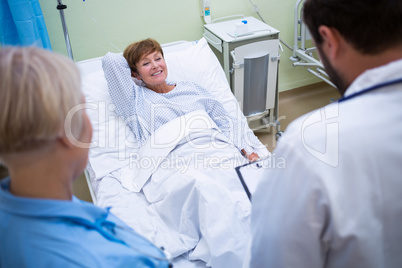 Doctor talking to a senior patient
