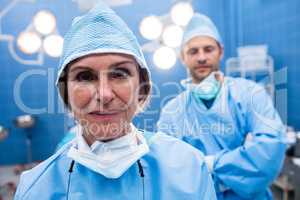 Portrait of surgeons standing in operation room