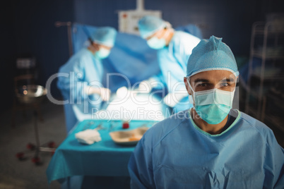 Portrait of a surgeon in operation room