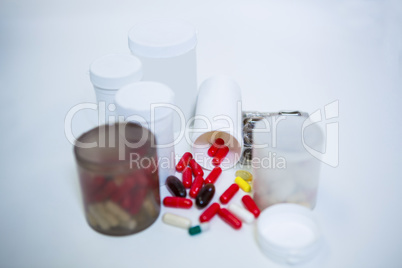Various prescription medicines on table