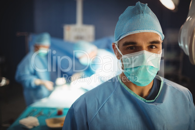 Portrait of a surgeon in operation room