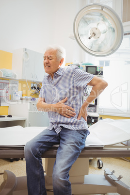 Mature man with lower back pain