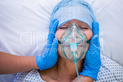 Nurse examining a patient