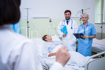 Doctor talking to a senior patient