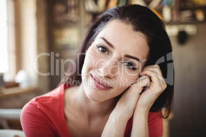 Portrait of beautiful woman smiling