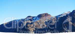 The view on Dolomiti mountains and ski slope, Madonna di Campigl