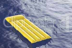 Pool raft floating on water