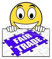 Fair Trade Sign Means Shop Or Buy Fairtrade Products