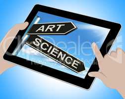 Art Science Tablet Shows Creating Or Formulas