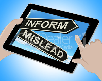 Inform Mislead Tablet Means Let Know Or Misguide