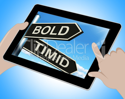 Bold Timid Tablet Shows Extroverted And Shy