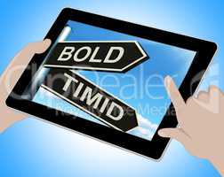 Bold Timid Tablet Shows Extroverted And Shy