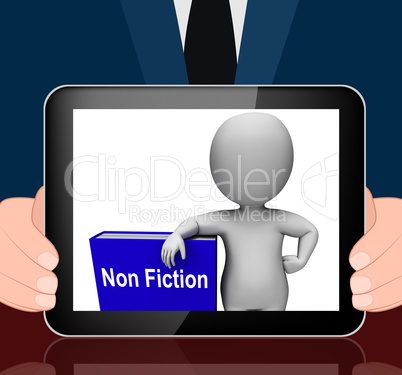 Non Fiction Book And Character Displays Educational Text Or Fact