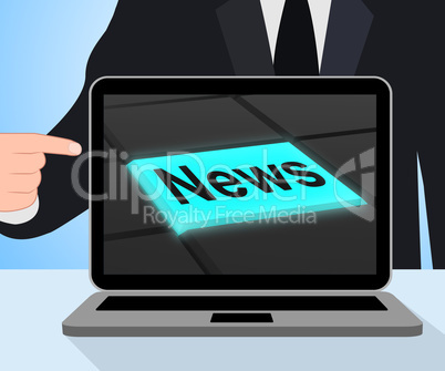 News Button Displays Newsletter Broadcast Online