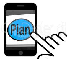 Plan Button Displays Objectives Planning And Organizing