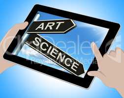 Art Science Tablet Means Creative Or Scientific