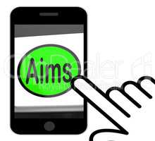 Aims Button Displays Targeting Purpose And Aspiration