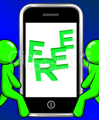 Free On Phone Displays Freebie Gratis and Promotion