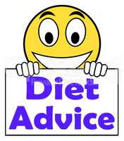 Diet Advice On Sign Shows Weightloss Knowledge