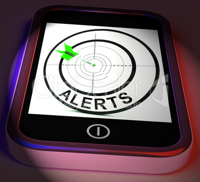 Alerts Smartphone Displays Phone Reminder Or Alarm