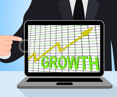 Growth Graph Chart Displays Increase Sales Profit