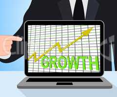 Growth Graph Chart Displays Increase Sales Profit