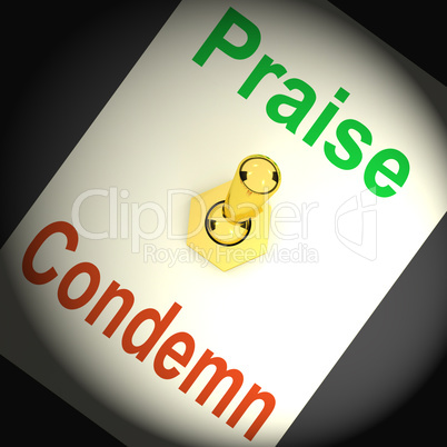 Praise Condemn Switch Means Congratulating Or Telling Off