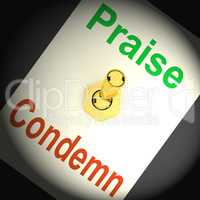 Praise Condemn Switch Means Congratulating Or Telling Off