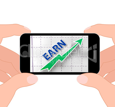 Earn Graph Displays Rising Income Gain And Profits
