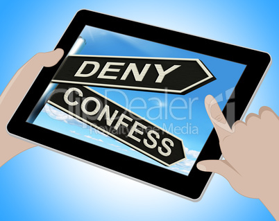 Deny Confess Tablet Means Refute Or Admit To