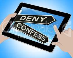 Deny Confess Tablet Means Refute Or Admit To