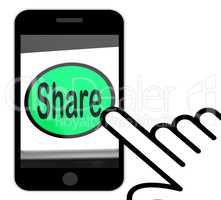 Share Button Displays Sharing Webpage Or Picture Online