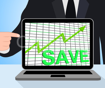 Save Chart Graph Displays Increasing Savings Investment