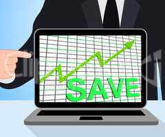 Save Chart Graph Displays Increasing Savings Investment