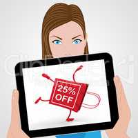 Handstand Shopping Bag Displays Sale Discount Twenty Five Percen