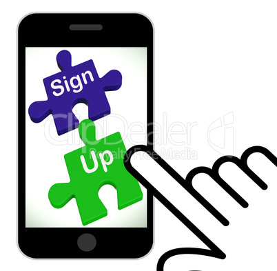 Sign Up Puzzle Displays Joining Or Membership