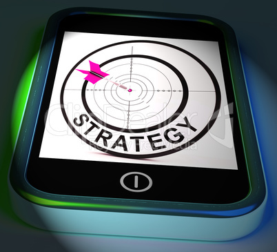 Strategy Smartphone Displays Methods Tactics And Game Plan