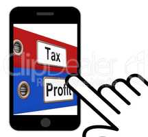 Tax Profit Folders Displays Paying Income Taxes