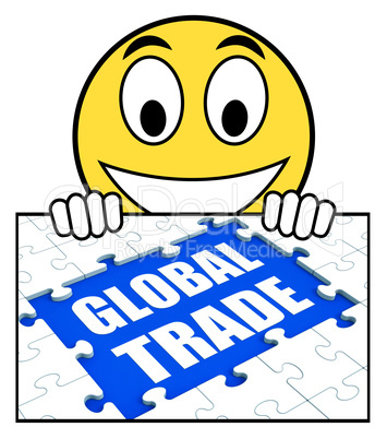 Global Trade Sign Shows Online International Business
