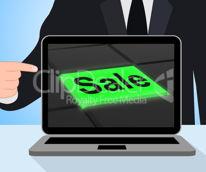 Sales Button Displays Promotions And Deals