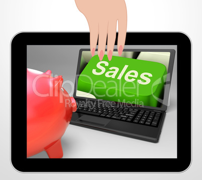 Sales Key Displays Web Selling And Financial Forecast