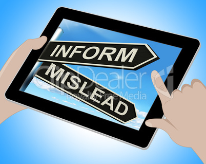 Inform Mislead Tablet Means Advise Or Misinform