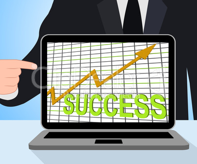 Success Chart Graph Displays Winning Or Successful