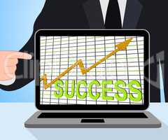 Success Chart Graph Displays Winning Or Successful