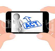 Act And Running Character Displays Urgent Action